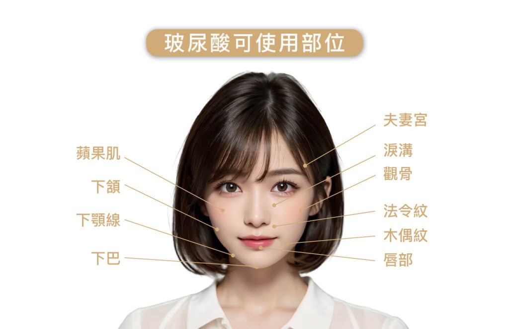 玻尿酸適用部位